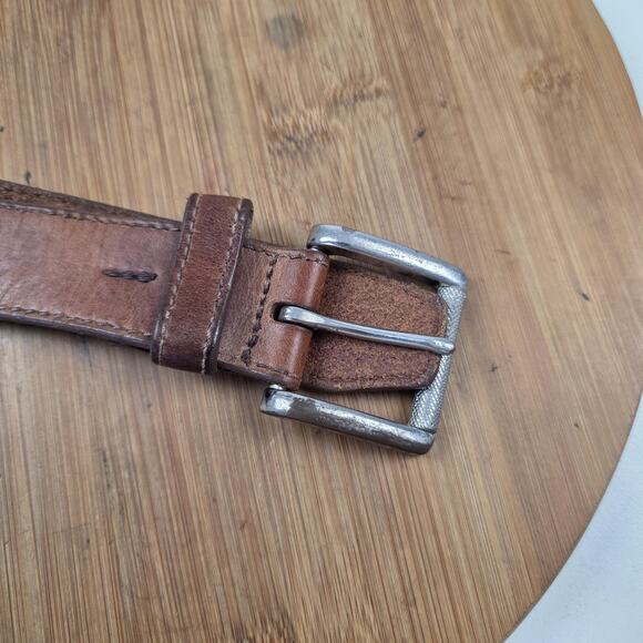 Allen Edmonds Belt Mens 32 Brown Leather Handcrafted Made in USA Dress Casual - Picture 7 of 14